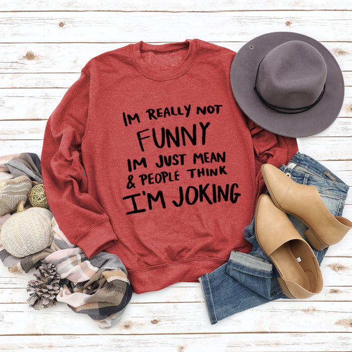 Red sweater (black font) / S