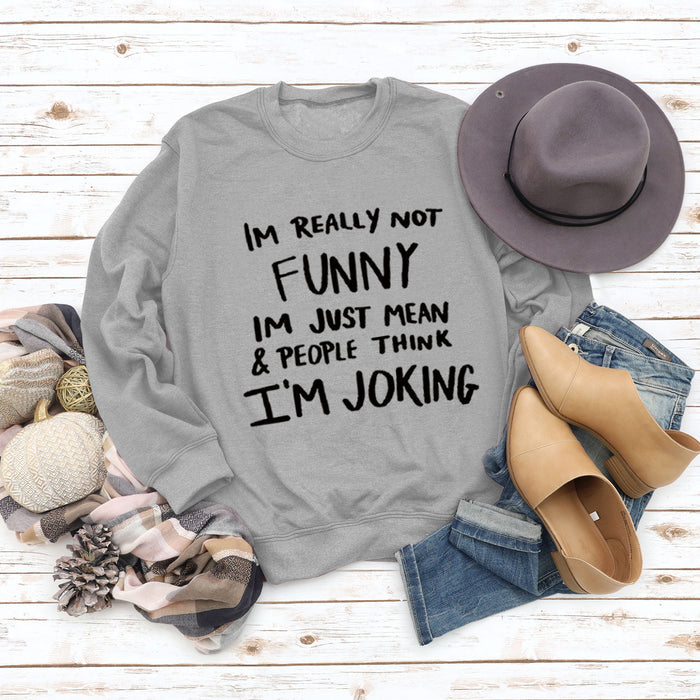 Grey sweater (black font) / S