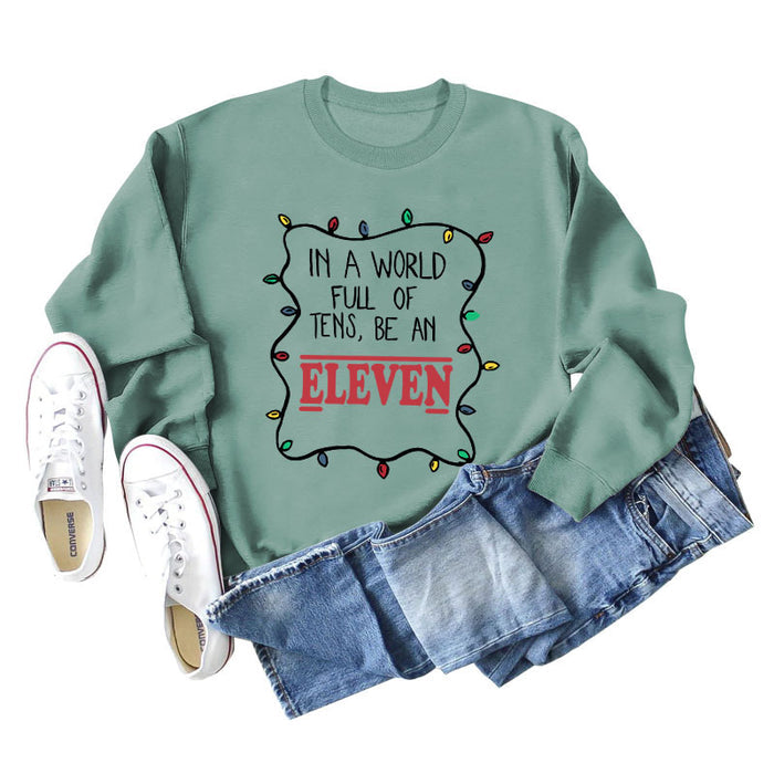 Light green sweater (black word color picture) / S