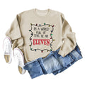 IN A WORLD FULL CREWNECK LETTERING LOOSE BOTTOMED LONG-SLEEVED SWEATSHIRT WOMAN