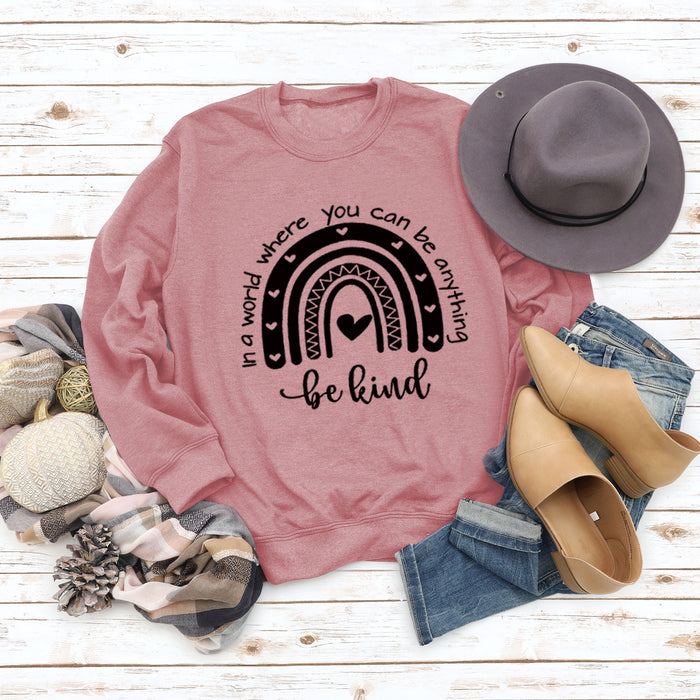 Rose gold sweater (black font) / S