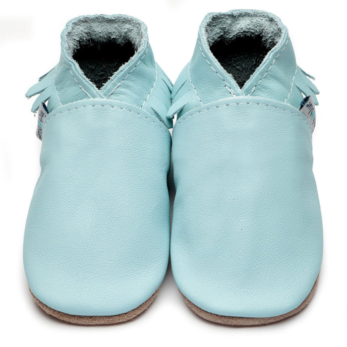 Inch Blue | Baby Shoes | Soft Sole | Moccasin Baby Blue
