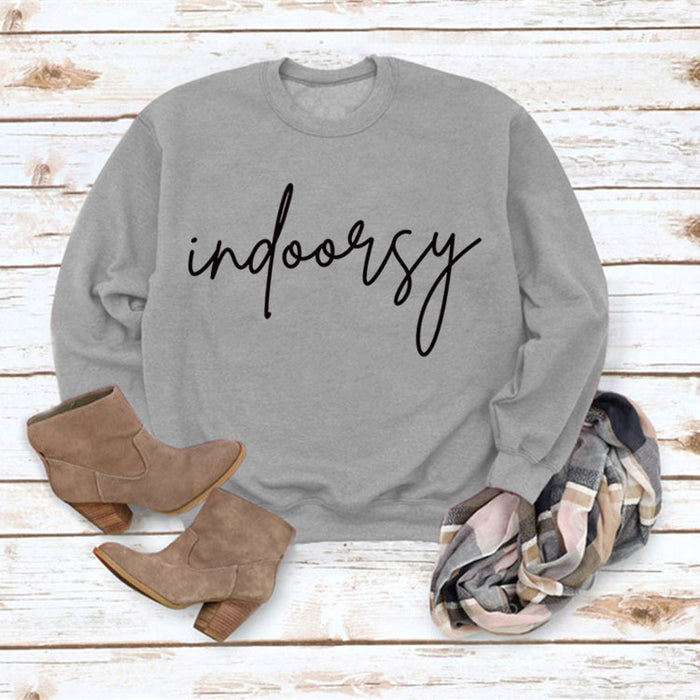 Grey sweater (black font) / S