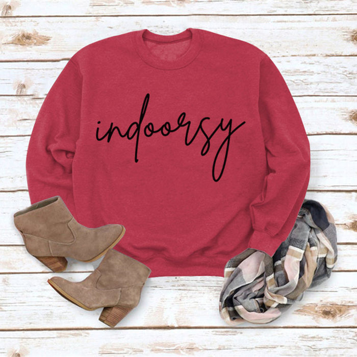 Red sweater (black font) / S