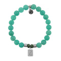 Initially Your's Peruvian Amazonite Stone Bracelet with Letter Z Sterling Silver Charm