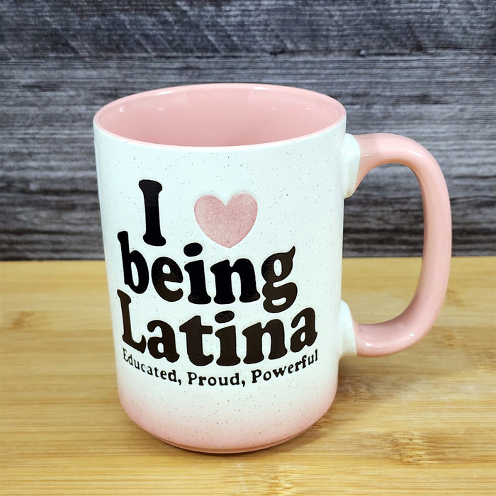 Inspirational Latina Power Mug Ceramic Coffee Tea Cup Pink by Blue Sky