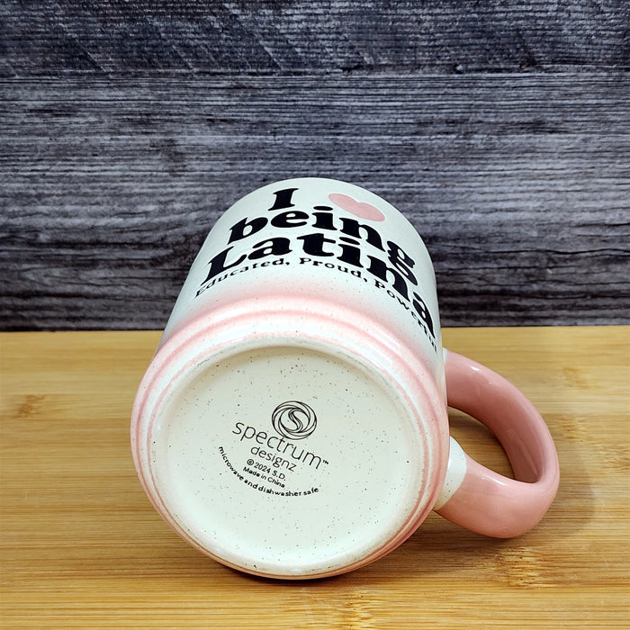 Inspirational Latina Power Mug Ceramic Coffee Tea Cup Pink by Blue Sky
