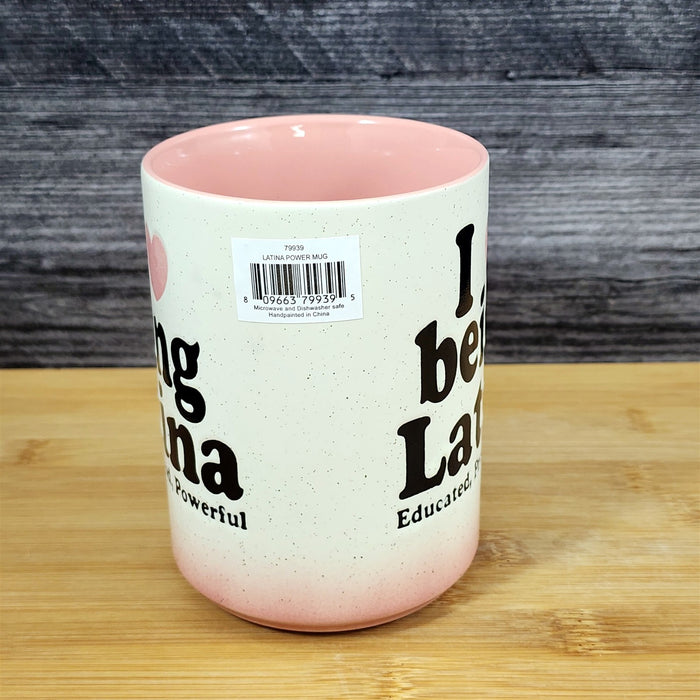 Inspirational Latina Power Mug Ceramic Coffee Tea Cup Pink by Blue Sky