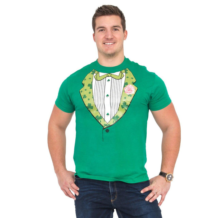Irish Tuxedo St. Patrick's Day Rhinestones T-shirt-tvso