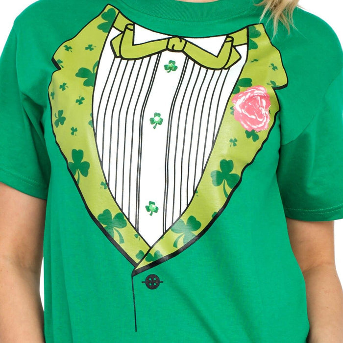 Irish Tuxedo St. Patrick's Day Rhinestones T-shirt-tvso