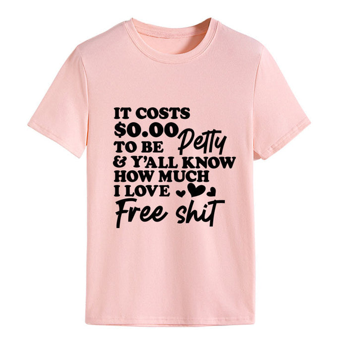 Pink (black font) / S