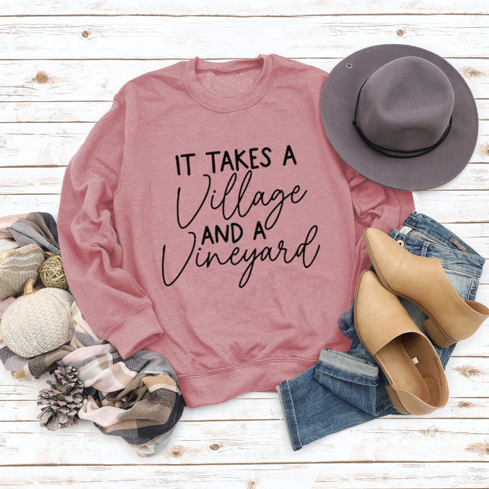 Rose gold sweater (black font) / S