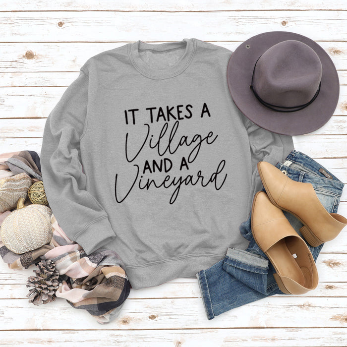Grey sweater (black font) / S