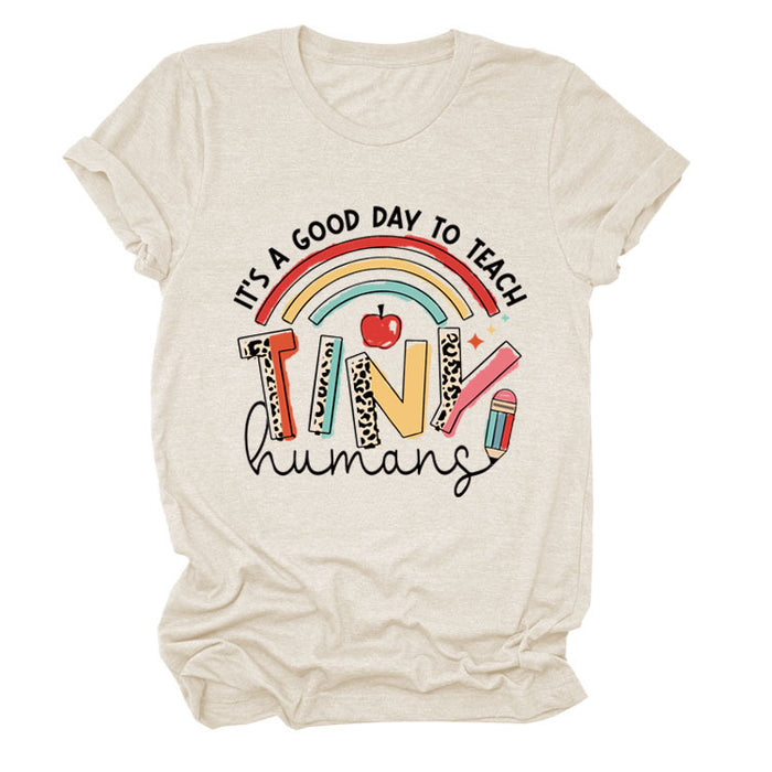 It'S A GOOD DAY tO tEACH LEttER PRINtED LOOSE SHORt SLEEVE tEE WOMEN T-Shirt