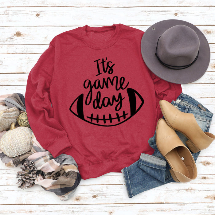 Red sweater (black font) / S
