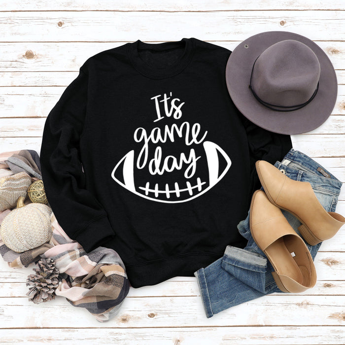 It's Game Day Letter Print Round Neck Autumn and Winter Long-sleeved Sweater