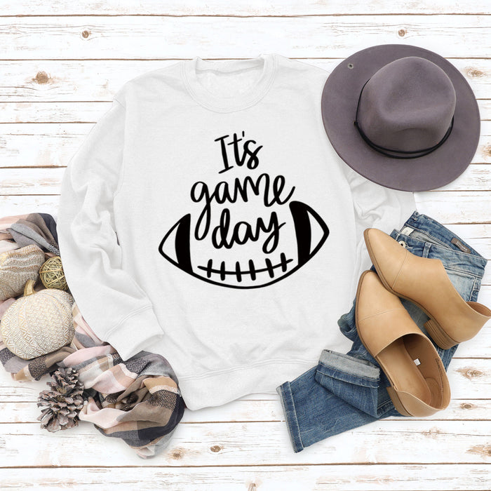It's Game Day Letter Print Round Neck Autumn and Winter Long-sleeved Sweater