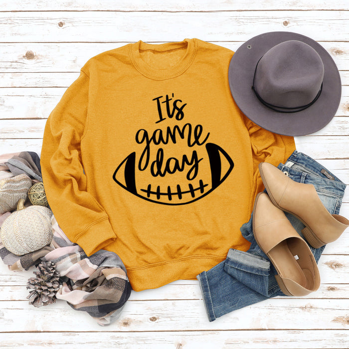Yellow sweater (black font) / S