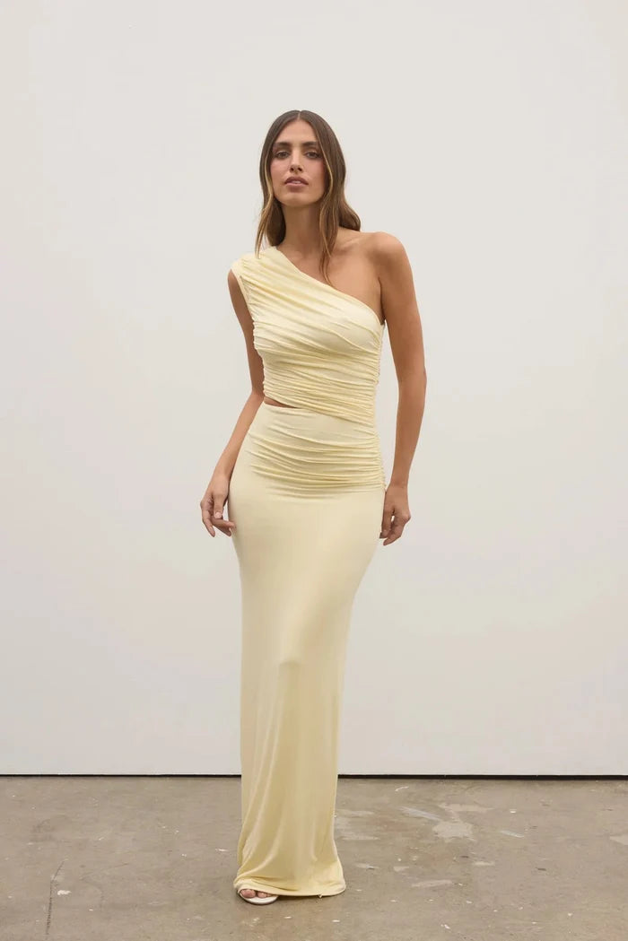 Ivy Maxi Dress - Lemon - SODA Fashion Haus