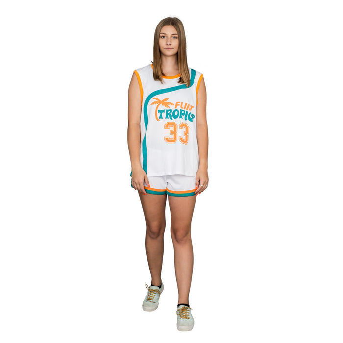Jackie Moon Basketball Player Flint Tropics #33 Jersey and Shorts Halloween Costume Cosplay