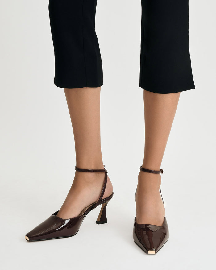 JACQULINE MID HEELS MERLOT PATENT