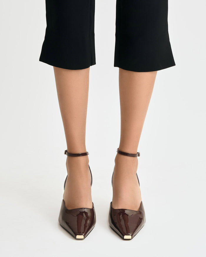 JACQULINE MID HEELS MERLOT PATENT
