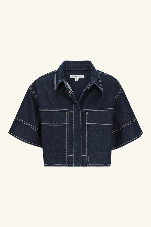 Jaques Cropped Short Sleeve Shirt - SODA Fashion Haus