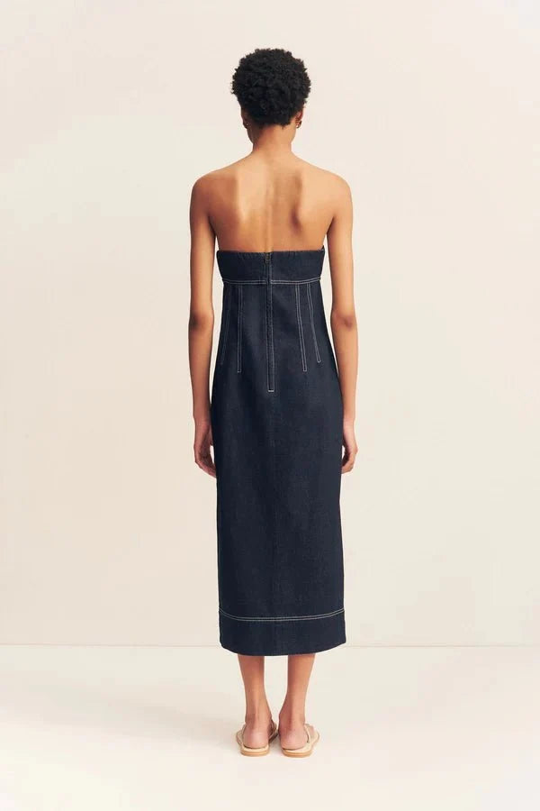 Jaques Strapless Midi Dress - SODA Fashion Haus