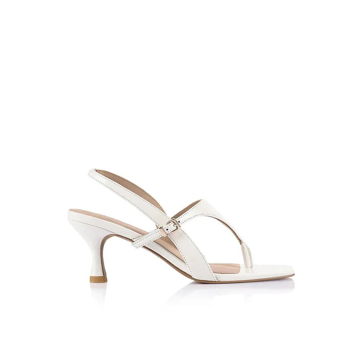 Jemima Sandal White Leather by SODA Fashion Haus - Australian designer | SODA Fashion Haus