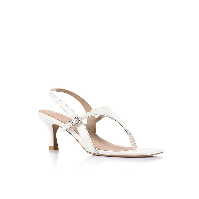 Jemima Sandal White Leather by SODA Fashion Haus - Australian designer | SODA Fashion Haus