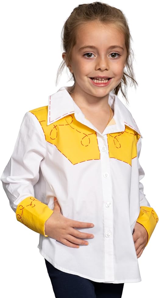 Jessie Cowgirl Kids Children Halloween Costume Cosplay Long Sleeve Button Up Shirt - TVStoreOnline