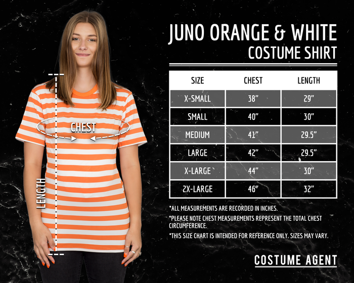 Juno Movie Character Orange/White Pregnant Halloween Cosplay Costume T-Shirt
