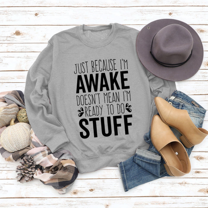 Grey sweater (black font) / S