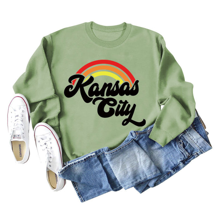 Olive green sweater (black word color picture) / S