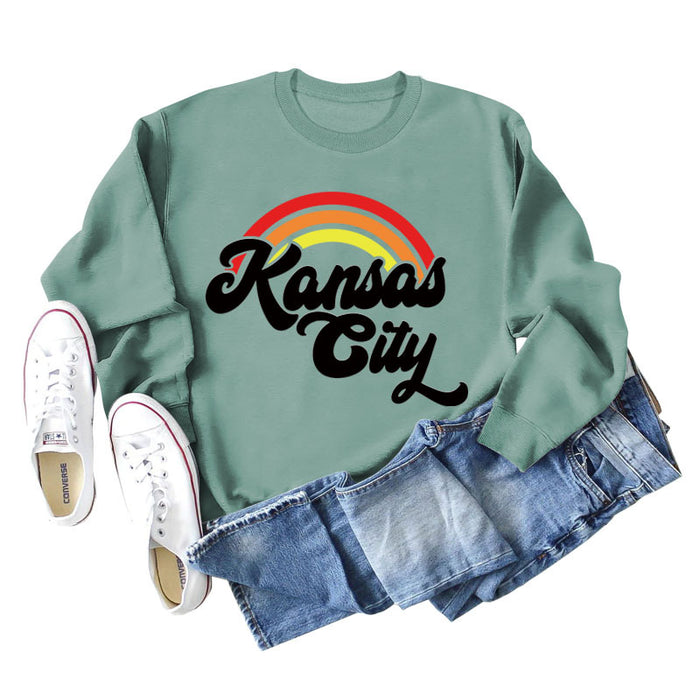 Light green sweater (black word color picture) / S