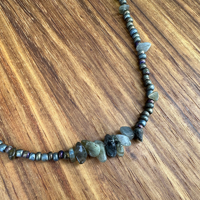 Labradorite Beaded Necklace | Spiritual Awakening & Protection