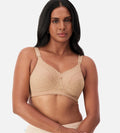 BEIGE TRIUMPH LACE MATERNITY WIREFREE BRA