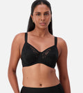 BLACK TRIUMPH LACY MINIMISER BRA