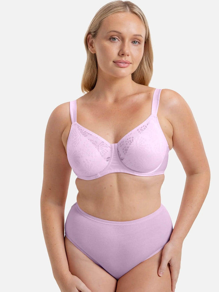 PINK TRIUMPH LACY MINIMISER BRA