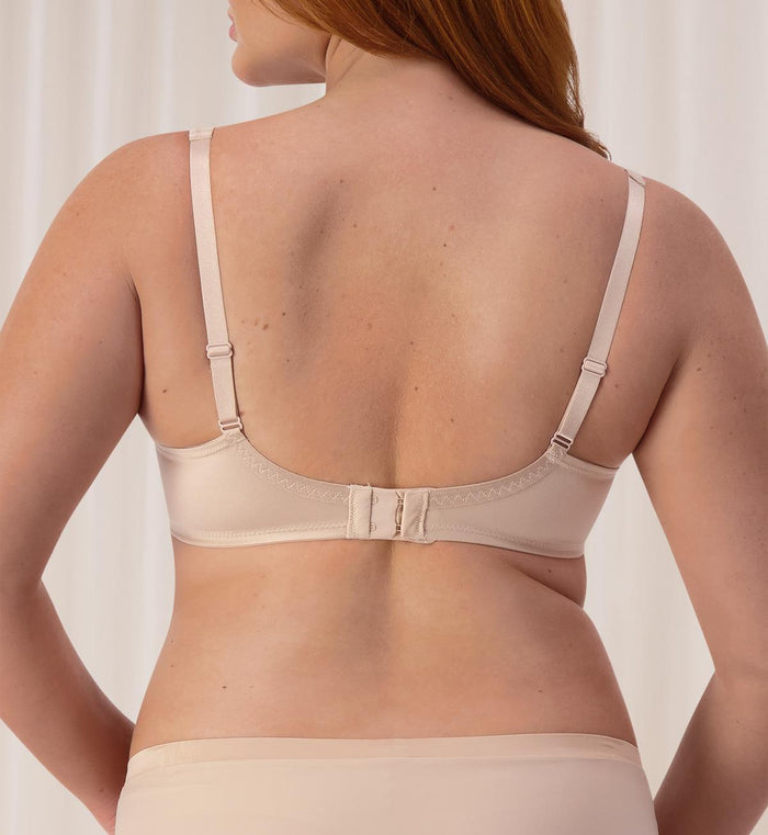 BEIGE TRIUMPH LACY MINIMISER BRA
