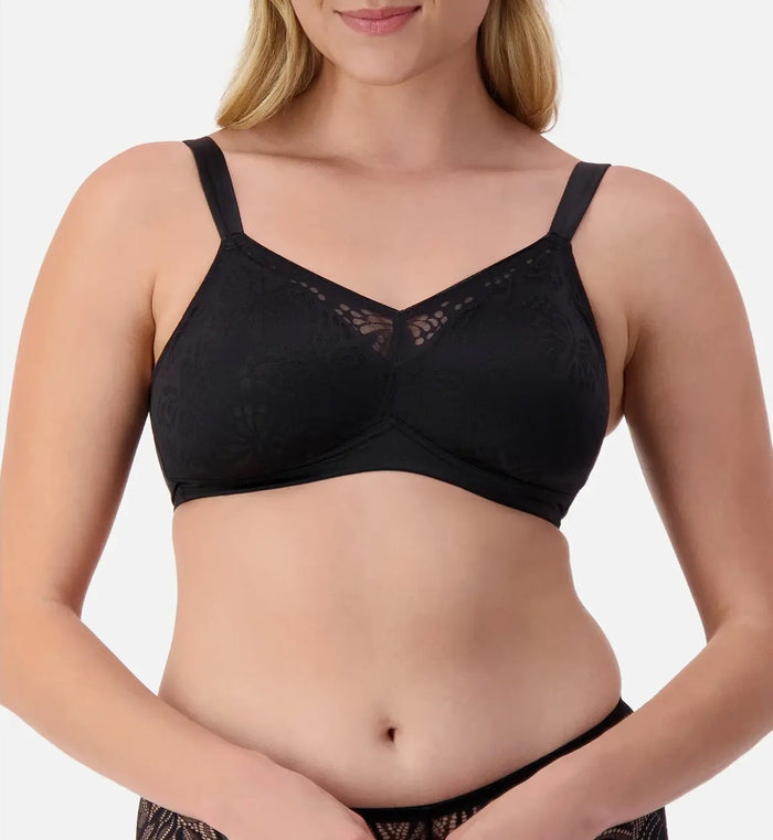 BLACK TRIUMPH LACY WIREFREE MINIMISER