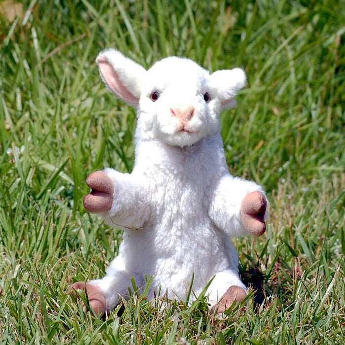 Lamb Hand Puppet by Hansa True to Life Look Soft Plush Animal Learning Toys