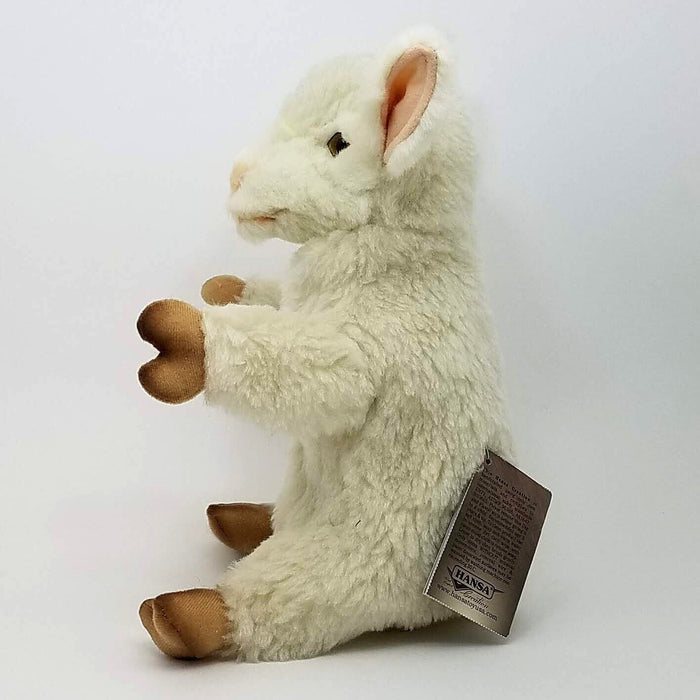 Lamb Hand Puppet by Hansa True to Life Look Soft Plush Animal Learning Toys