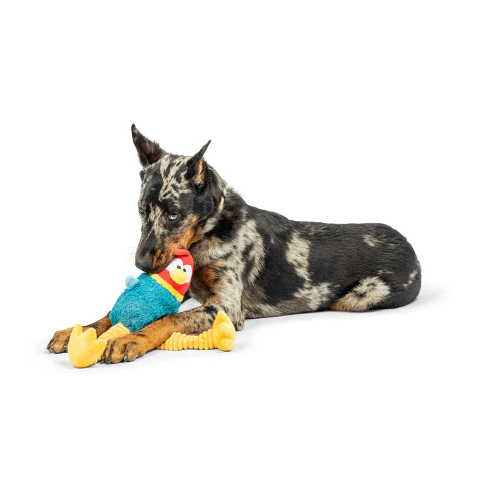 Dog with Lankies Red Rooster Dog Toy.