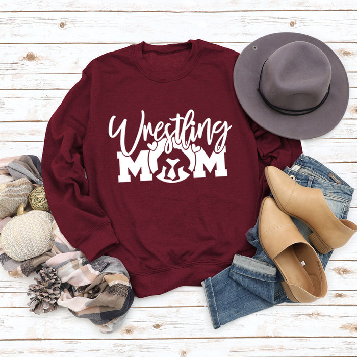 Red wine sweater (white font) / S