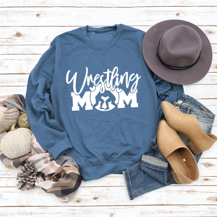 Blue sweater (white font) / S