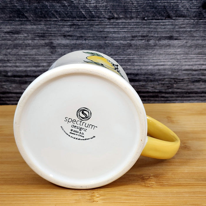 Lemon Art Mug Ceramic Coffee Tea Cup Yellow Interior Fruit Home Deco Blue Sky