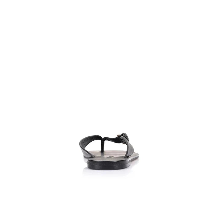 Lesley Flat Black (Leather) - SODA Fashion Haus