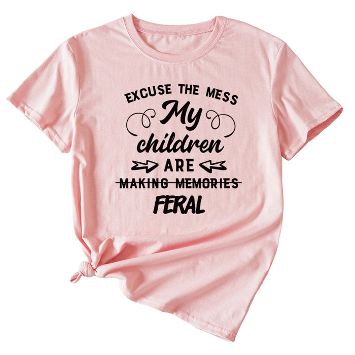 Pink (black font) / S