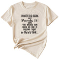 Letters I Wanted To Go Jogging But Casual Loose Short Sleeves